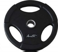 Олимпийский обрезиненный диск AeroFit 15 кг, черный матовый Aerofit AFPLB15 (AFP074/M-15KG)