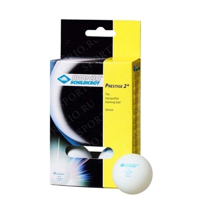 Мячики для настольного тенниса Donic Prestige 2, 6 штук, белые